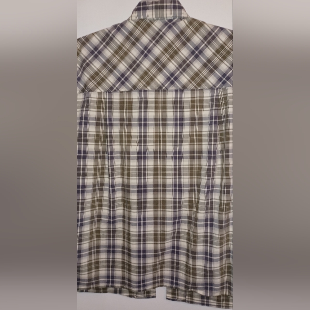 Black Hawk Warrior Wear Men's Plaid Vented Shirt  Size L Snap Buttons - Picture 9 of 11